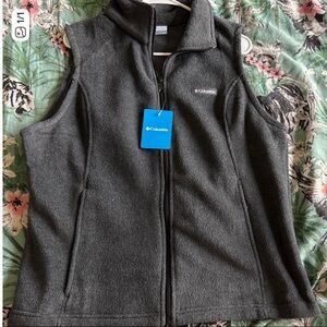 Columbia Charcoal Gray Women's Fleece Zip Vest